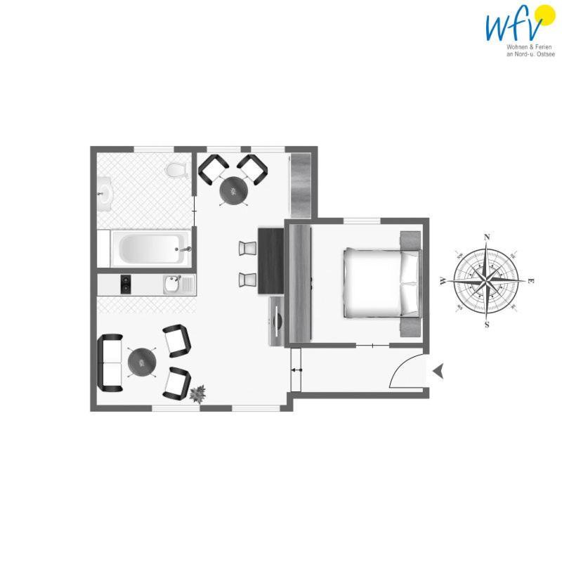 Haus Inselrose Ferienwohnung Wildrose Джуист Екстериор снимка
